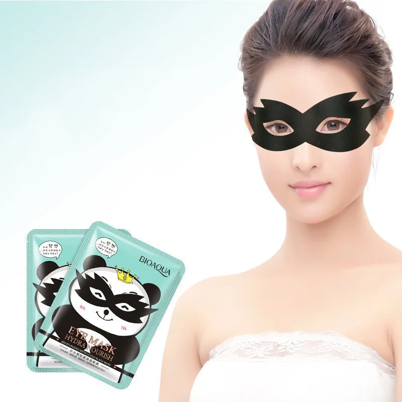 BIOAQUA 10pcs Black eye mask Hydrating meticulous smooth Fade Dark Circle Eye Bag Anti-Wrinkles Moist Brighten Eye Care 10pcs 5pairs hot sale bioaqua crystal collagen eye mask sticker anti aging anti puffiness dark circles moisturizing eye care