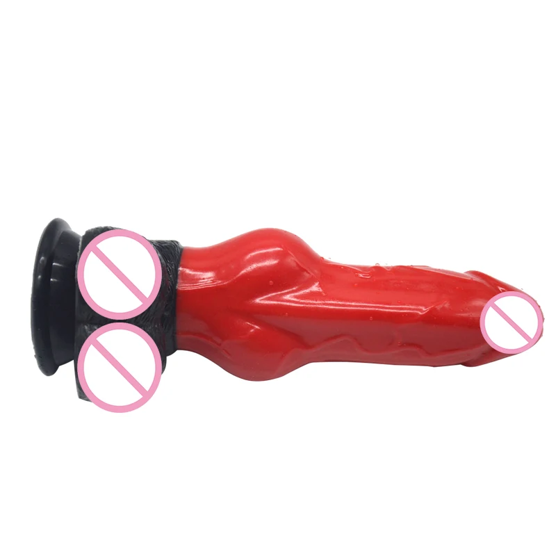 Billige FAAK Hund Realistische Dildo Ausbuchtung 2,55 zoll Super Penis Stimulieren Analplug Weibliche Sexy Spielzeug Mit Saugnapf Kunst Farbe splice