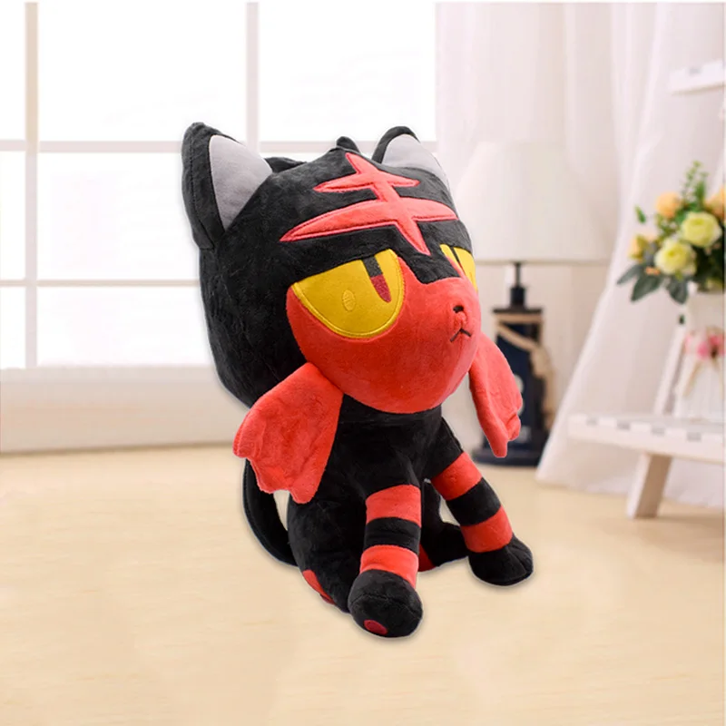 36cm Anime Litten Plush Toy Cartoon Sun Moon Starter Stuffed Animal Doll For Kids Free Shipping