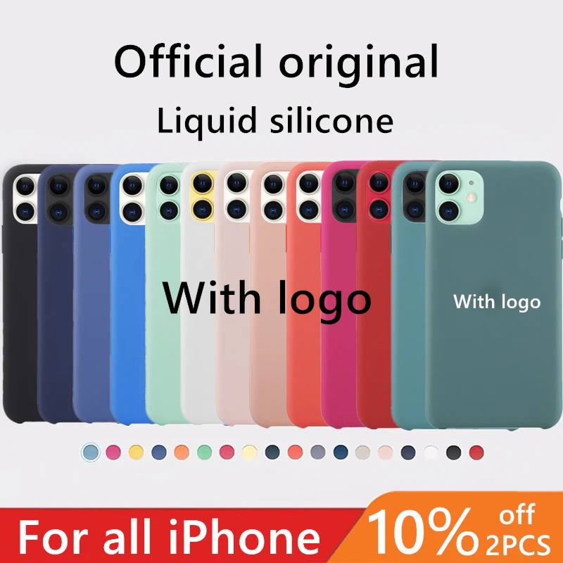 Официальный силиконовый чехол с логотипом для iphone 7 8 6S 6 Plus 11 Pro X XS MAX XR SE, чехол для телефона Apple iphone 7 8 plus X 10|Чехлы-накладки| | АлиЭкспресс
