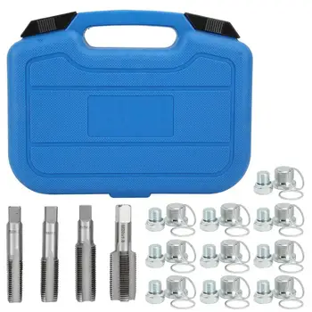 

64pcs Aluminum Sump Oil Pan Thread Repair Gearbox Drain Plug Tool Kit Maintenance Accessory New