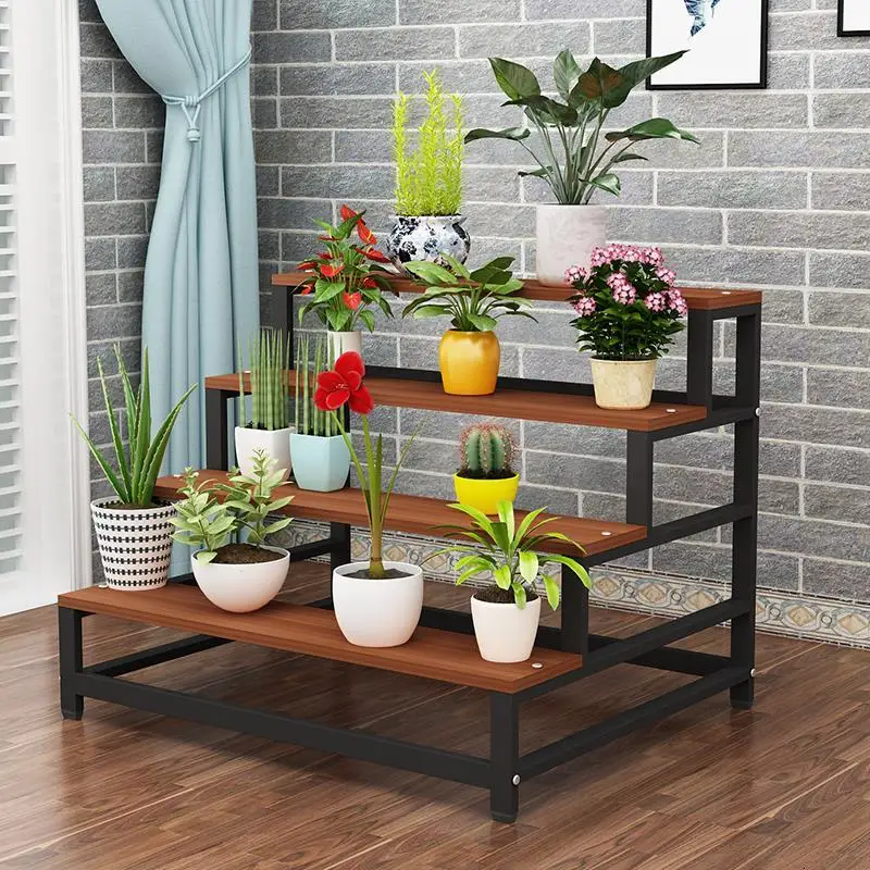 Etagere Plante Rak Bunga деревянные садовые полки для растений Suporte Flores Балконная полка