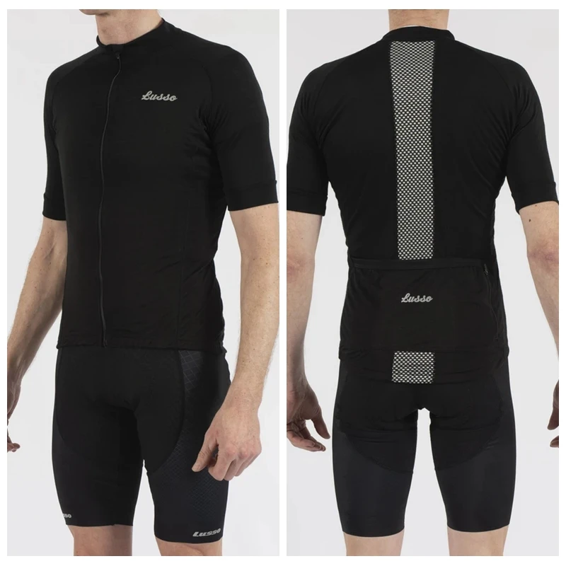 sets LUSSO мужская летняя одежда для горного велосипеда ropa ciclismo maillot дышащая куртка для велосипедистов трикотажный комплект велосипедный костюм - Цвет: sets