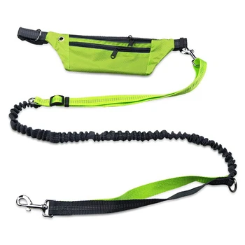 

New Dog Leads Harnesses Waist waterproof Pockets Running Jogging Dog Leashes chain For large dogs puppy Traction Rope