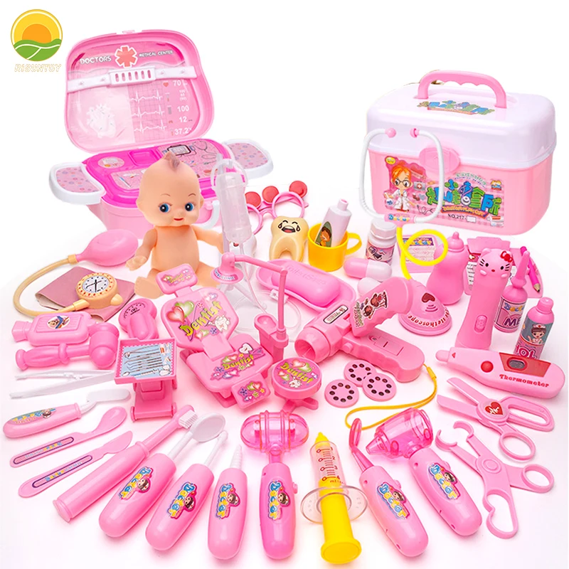 Games-Set Costume Suitcase Doctor-Toy Dentistry-Uniform Role-Play Medical Girl Children