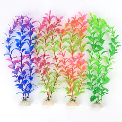 10pcs/Lot * Fish tank aquarium landscaping decoration simulation water grass plastic silk flower fake water grass CA02-S