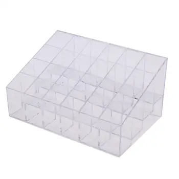 

Clear Acrylic 24 Cosmetic Organizer Makeup Case Holder Display Stand Storag