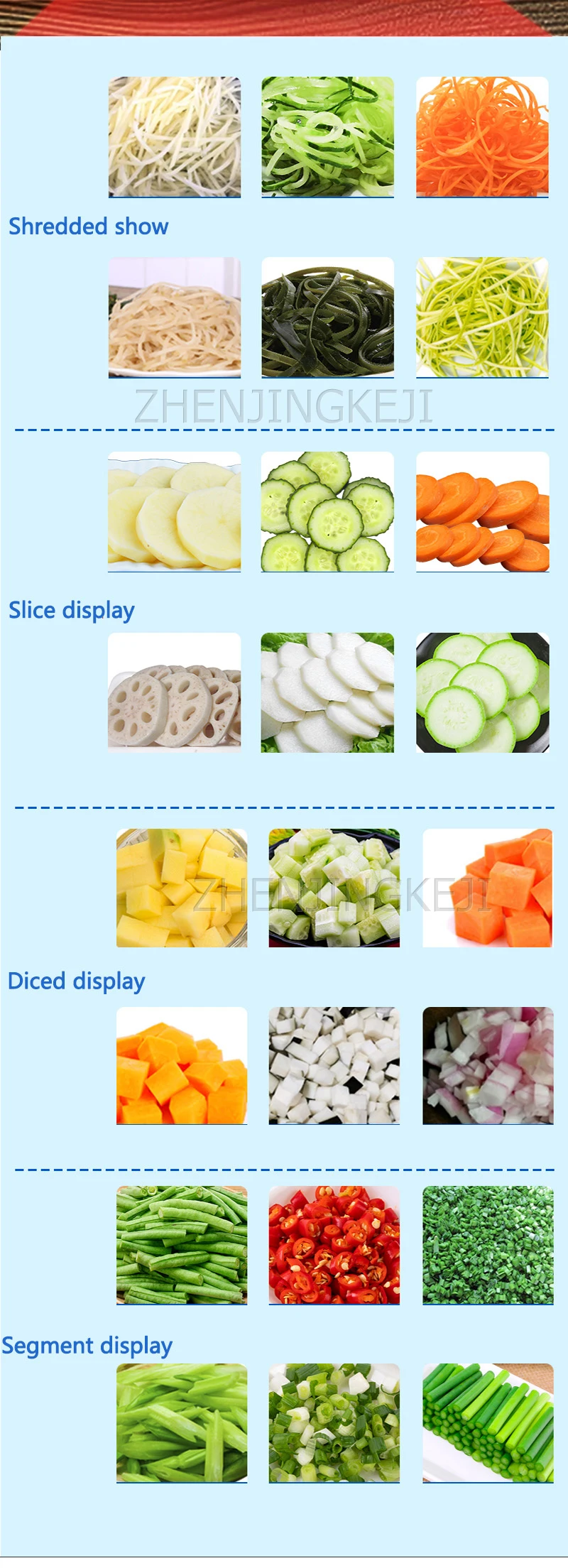 Description Picture 3 of itemFully Automatic Multifunctional Vegetable Cutter Commercial Vegetable And Potato Shredder Canteen Kitchen Electrical Appliances