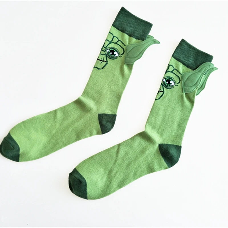 Новое поступление мужские носки с принтами "Звездные войны: имперский хлопковые носки йода гроссмейстер шов мужские носки с забавными ушками 3D носки с мультяшным рисунком, Meias, носочки из конопляной ткани