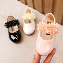 

Girls Princess Leather Shoes Korean Version of All-Match Rhinestone Lace Baby Shoes Black Performance Shoes Fashion Sandals