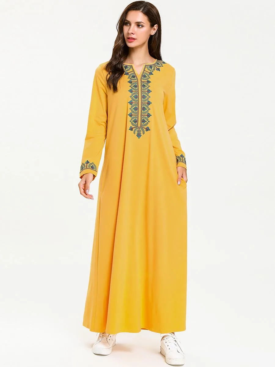 Одежда из Дубая для женщин и девочек, большие размеры, мусульманская одежда, мусульманское платье, марокканский кафтан, Пакистан, турецкий Малайзийский Халат
