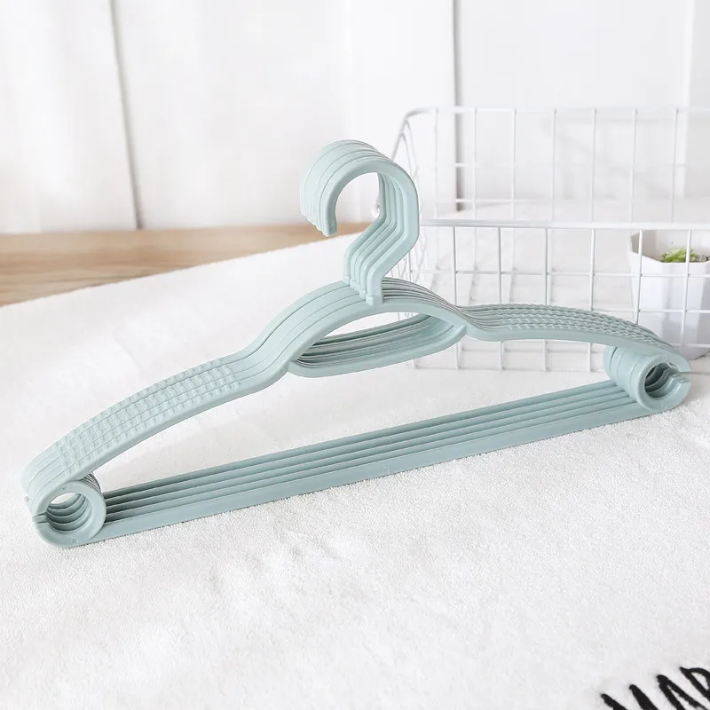 Пластик Non-Slip Вешалки для сушки Бытовая многофункциональная взрослых вешалки для сушки Пластик мульти-цветные вешалки - Цвет: ZZW034-M-BLUE