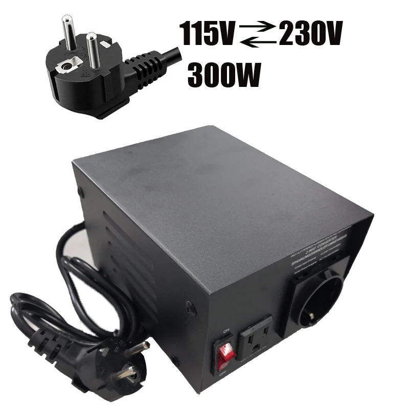 

300W Voltage Converter Transformer Step Down 220V To 110V AC Step Down Travel Voltage Transformer Converter With EU Plug