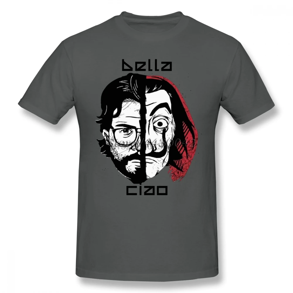 La Casa De Papel Money Heist T-shirt For Men House of Paper Short Sleeve Cotton Plus Size Custom Team Tee 4XL 5XL 6XL |