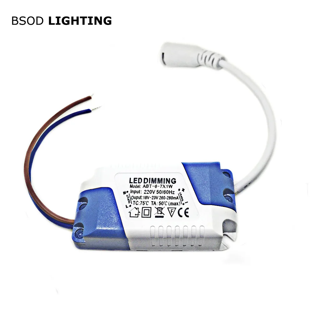 BSOD LED затемнение 6 7X1W Светодиодный источник питания входное напряжение AC 220 В 260 280