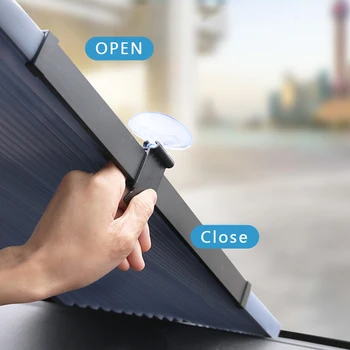 

Retractable Car Windshield Sun Shade Visor UV Protection Window Block Cover Durable And Practical To Use