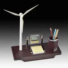  Solar wind generator windmill model desk creative gift metal decoration gift commemorative crafts 