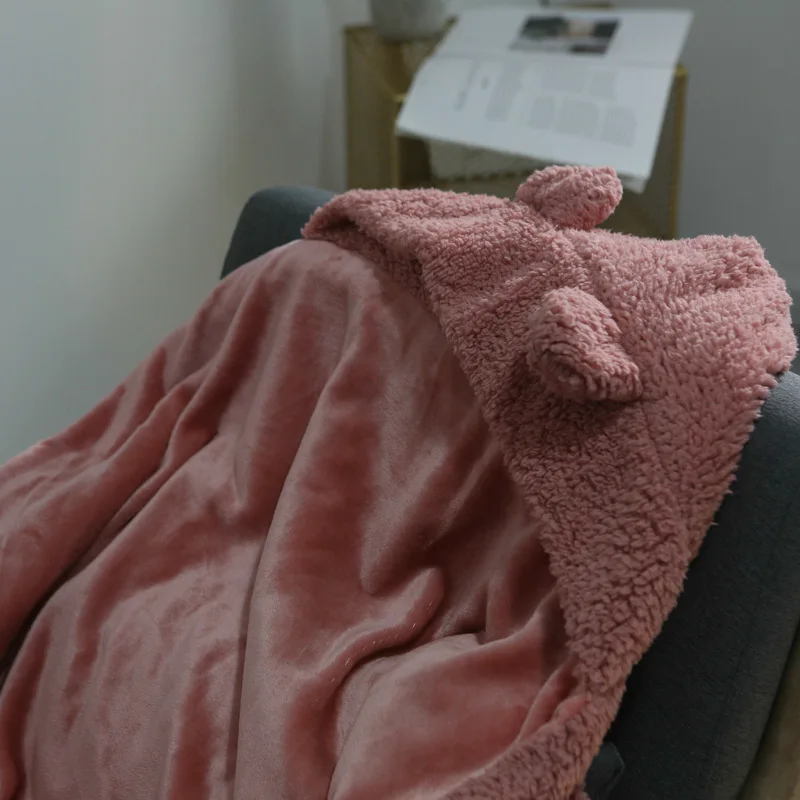 Зимнее плотное удобное одеяло с рукавами, толстовка, однотонное теплое одеяло с капюшоном для взрослых и детей, флисовые одеяла для путешествий
