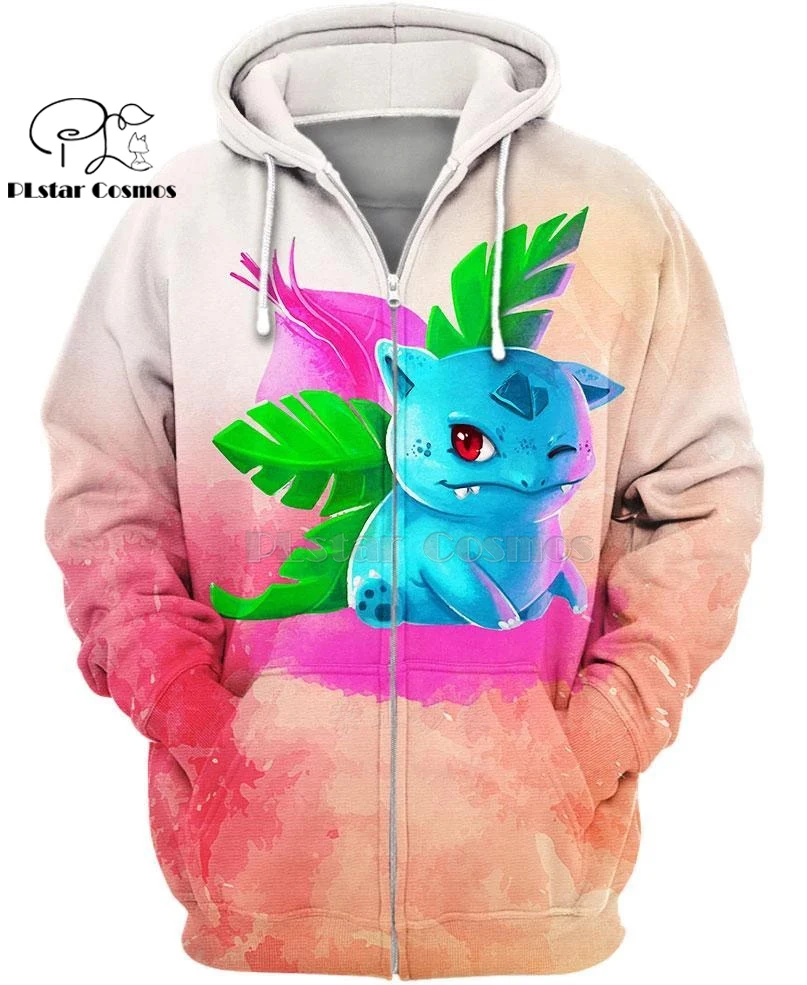 PLstar Космос Покемон из японского аниме Ivysaur Милые 3d толстовки/Толстовка зима осень забавные длинные selvee Harajuku уличная одежда