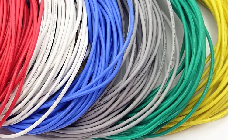Силиконовый резиновый провод 1 м 24awg электронный медный изолированный