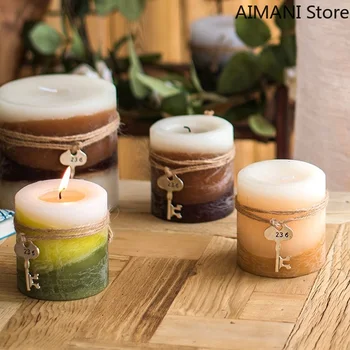

Retro Key Craft Scented Candle Decoration Candle American European Natural Environmental Protection Velas Decorativas Perfumadas