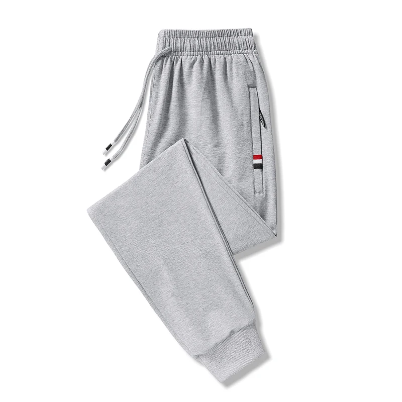 Men\'s Sweatpants Sportswear Elastic Waist Casual Cotton Track Pants Stretch Trousers Male Black Joggers Plus Size Large 5XL 8XL