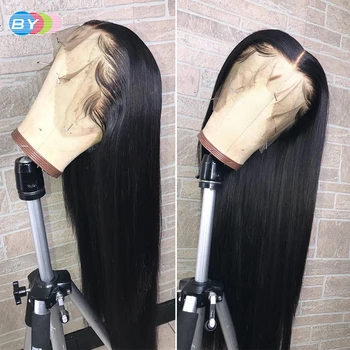 

BY Human Hair Wigs 360 Lace Frontal Wigs Pre Plucked With Baby Hair 150% Lace Wigs Human Hair Remy Brazilian Hair Wigs