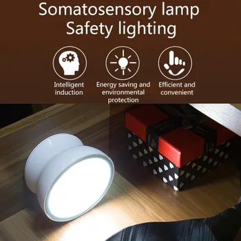

Sturdy Wall Lamp 360° Rotation Cordless USB Charging Wardrobe Light 360 Auto Motion Motion Sensor Light Durable Induction