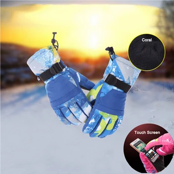 

MYJ Ski Gloves Men and Women Winter Touch Screen Gloves Windproof Waterproof Outdoor Snow Snowboard Warm Gloves