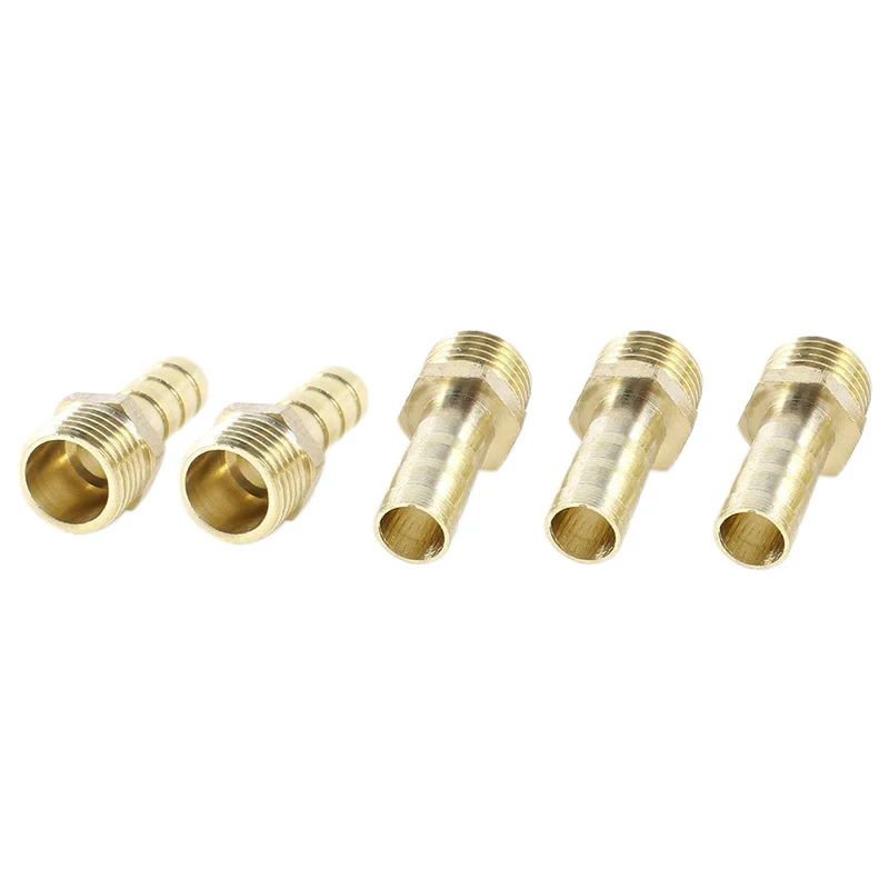 SHGO HOT-4Pcs 1/4BSP резьба 8 мм трубок диаметром латунный штуцер для шланга соединитель смены навесного оборудования золота с 5 шт. 1/4 дюйма герметизирующая ptfe-лента для наружной резьбой до 8 мм шланг бар