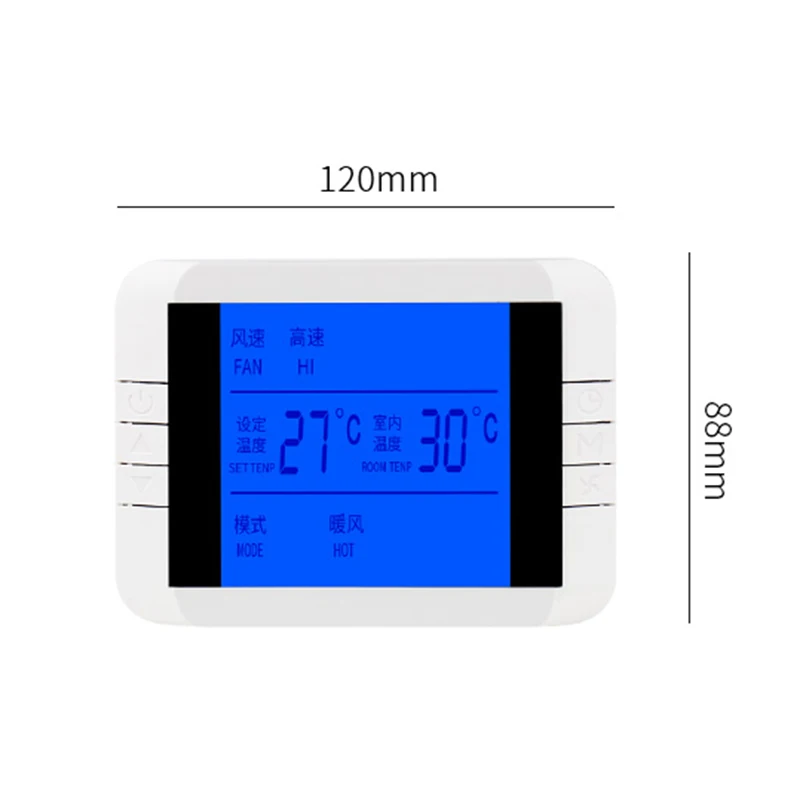 Кондиционер ЖК-экран термостат вентилятор терморегулятор температуры интеллектуальный контроль переключатель термометра панель