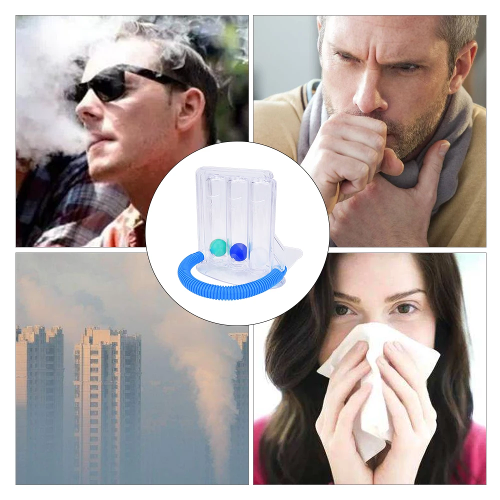 Spirometry Breathing Exerciser Three-ball Apparatus Vital Capacity Breathing Trainer For Rehabilitation Personal Health Care