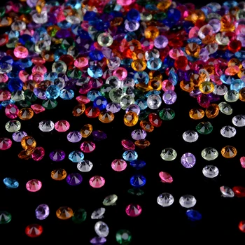 

1000pcs Fake Crystal Gem Vase Garden Stone DIY Diamond Nail Phone Case Table Confetti Colorful Crystal Garden Decorative Pebbles