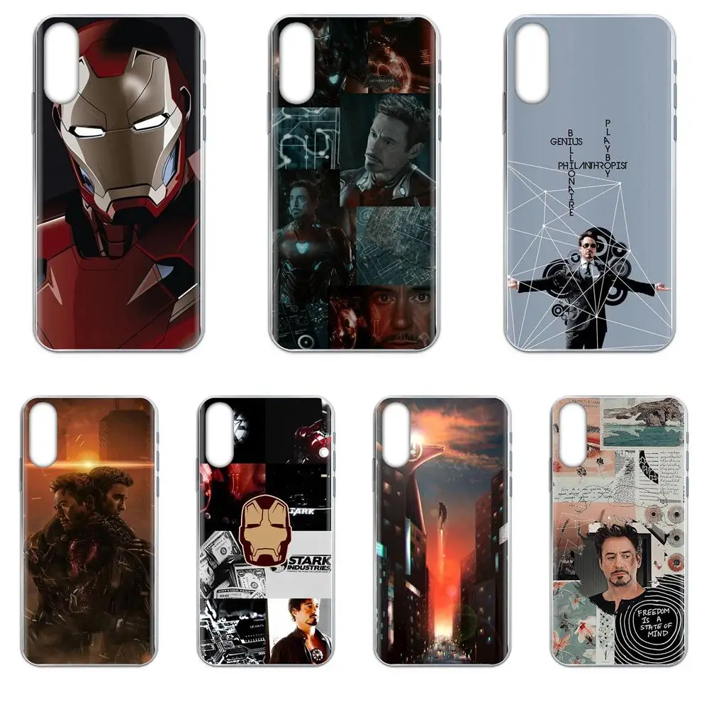 Мягкий мобильный телефон чехол для Apple iPhone X 11 Pro XS Max XR 8 7 6 6S Plus 5 5S SE 4 4S Тони Старк