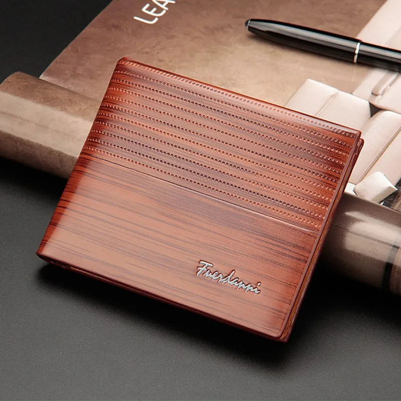 2021 Classic Men Business Purse PU Leather Solid Slim Wallet Bifold Short Credit Card Holders Coin Purses Classic Men Wallets