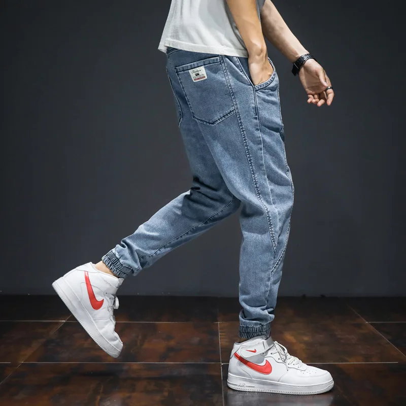 Pantalones vaqueros de estilo japonés para hombre, Jeans sueltos de  diseñador, Cargo, Harem, parte inferior holgada, Hip Hop, 7XL|Pantalones  vaqueros| - AliExpress