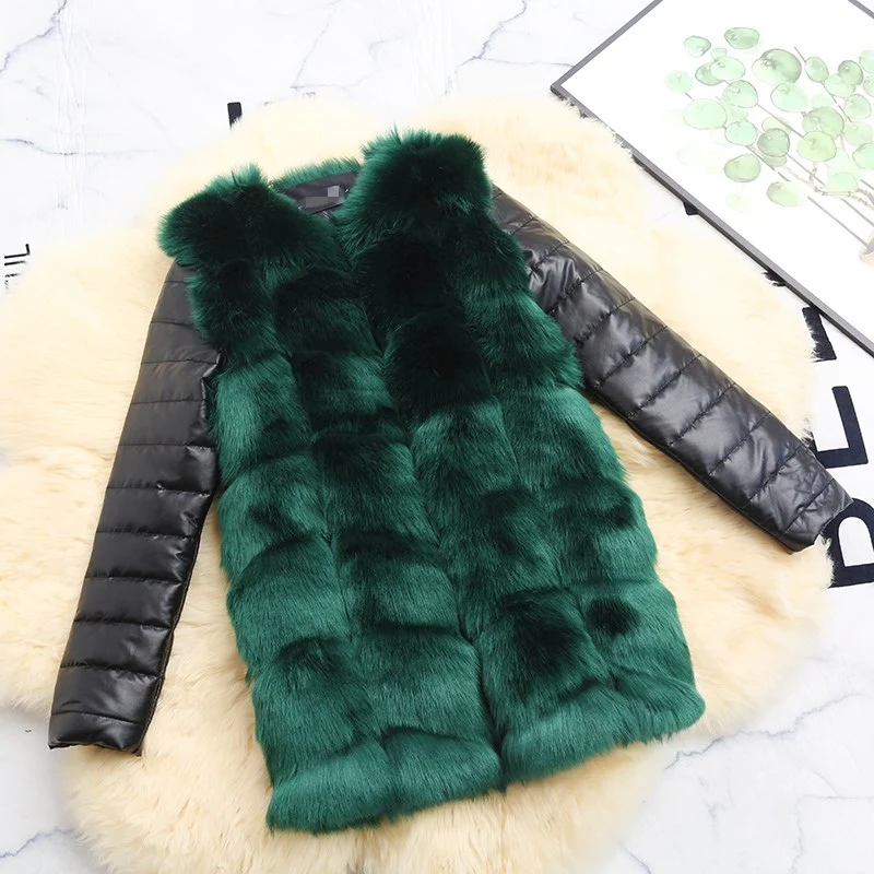 LEDEDAZ, новинка, модное пушистое пальто из искусственного меха, теплое пальто из искусственного меха, куртка из искусственного лисьего меха с длинным рукавом размера плюс, осенне-зимняя верхняя одежда