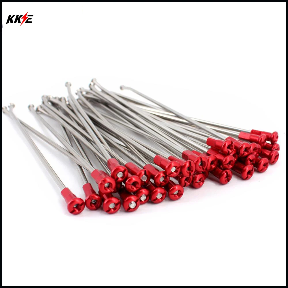 KKE 2 15*18 &quotЗаднее колесо Серебряный набор спиц Красные соски для HONDA CR125R 250R 2000 2008