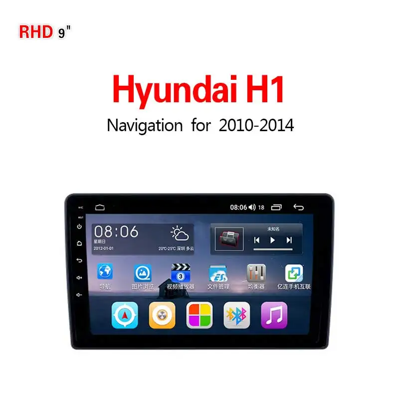 Lionet gps-навигация для автомобиля hyundai H1 2010- 9 дюймов RH2031X - Размер экрана, дюймов: 4G8core4G32G