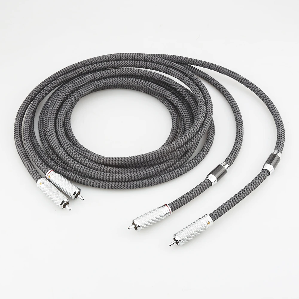 

Соединительный кабель Audiocrast с серебряным покрытием, аналоговый RCA, Hi-Fi аудио удлинитель, кабель с RCA на RCA