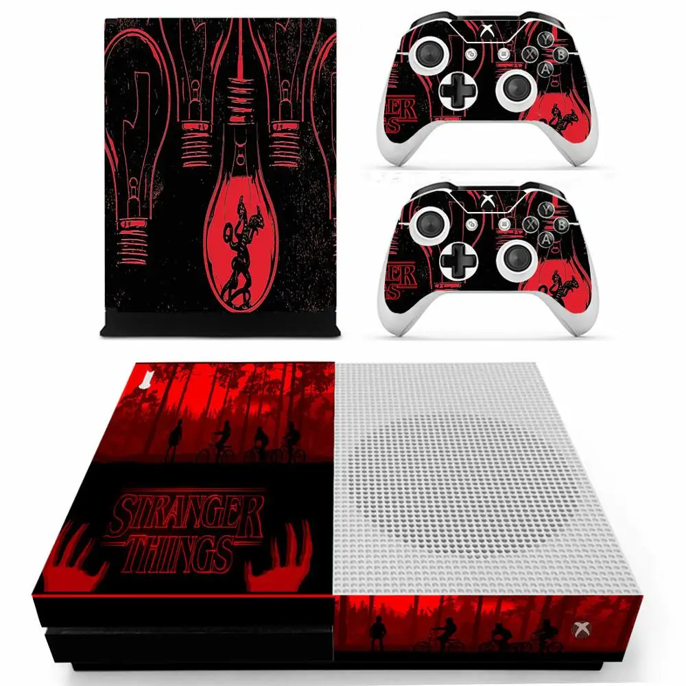 Странные вещи кожи наклейка для Microsoft Xbox One S консоли и 2 контроллера для Xbox One S кожи виниловая наклейка