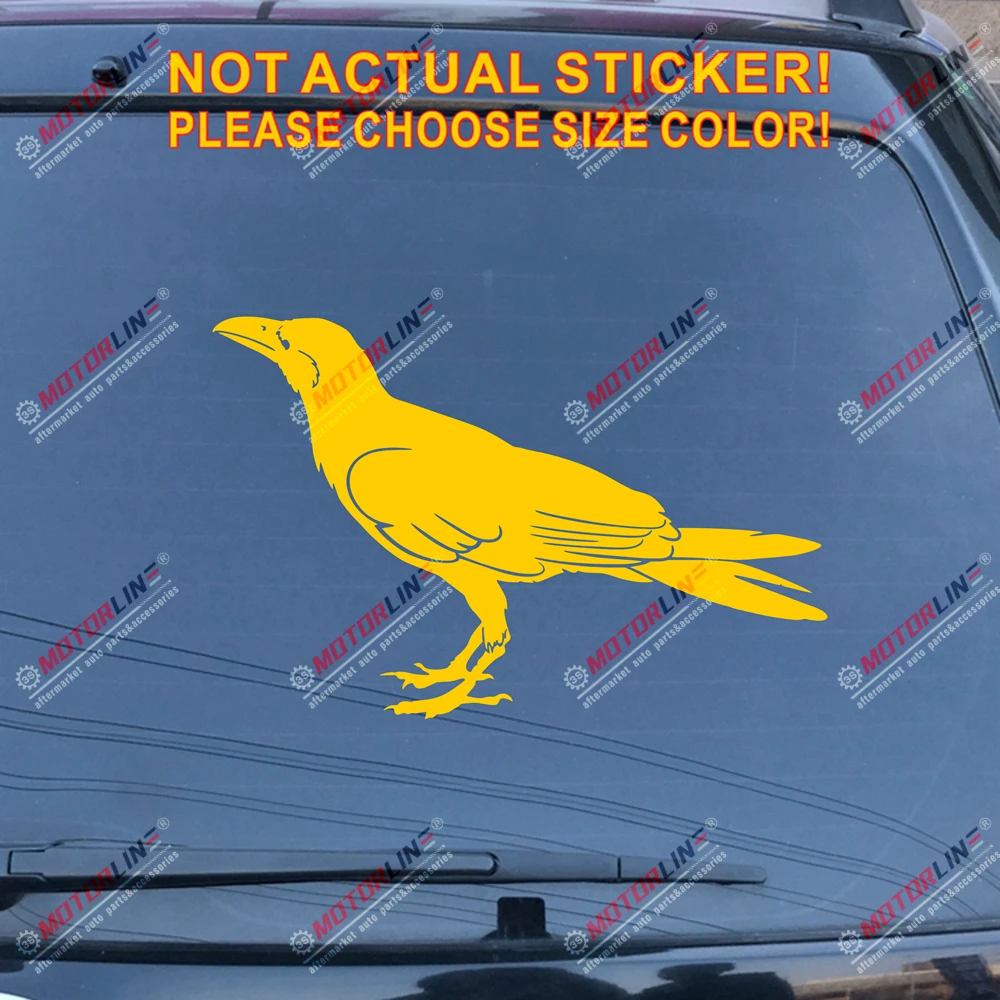 car decals Crow Decal Sticker Car Vinyl pick size color no bkgrd American Bird custom decals for trucks Car Stickers