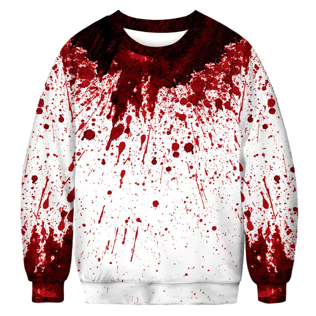 Мужской пуловер на Хэллоуин с 3D принтом повседневные толстовки мужские топы