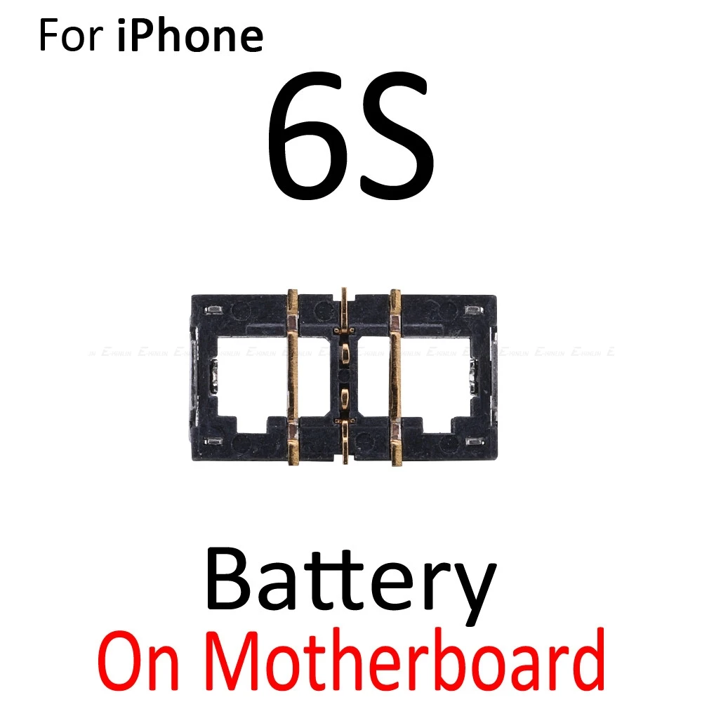 2 шт. разъем для аккумулятора внутренний разъем панели для iPhone 5 5S SE 5C 6 6S Plus держатель батареи Клип на гибкий кабель материнской платы - Цвет: On Board 6S