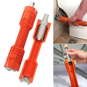 

SOLEDI Orange Practical Spanner Kitchen Sink Multifunctional Durable Double Head Faucet Wrench Bathroom Tool 25*5*5CM