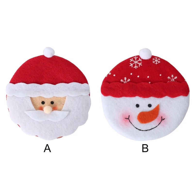 Wine Bottle Decorative Cap Topper New Christmas Cosmetic Covers Holiday Home Christmas Decor Supplies Snowman/Santa Claus