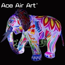 Индивидуальные парад производительность prop красочный гигантский надувной слон освещение светодиодный окрашенные слон мультфильм для вечерние/развлекательные