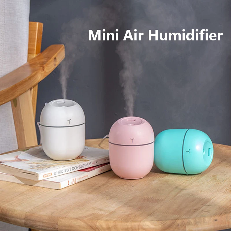 Humidificador Mini Air Humidifier Aroma Essential Oil Diffuser Portable 200ml Humidifier for Home Car USB with LED Night Lamp