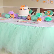 Праздничный стол 100x80 см, юбка-пачка из тюля, украшение стола, Свадебный Праздничный стол, аксессуары