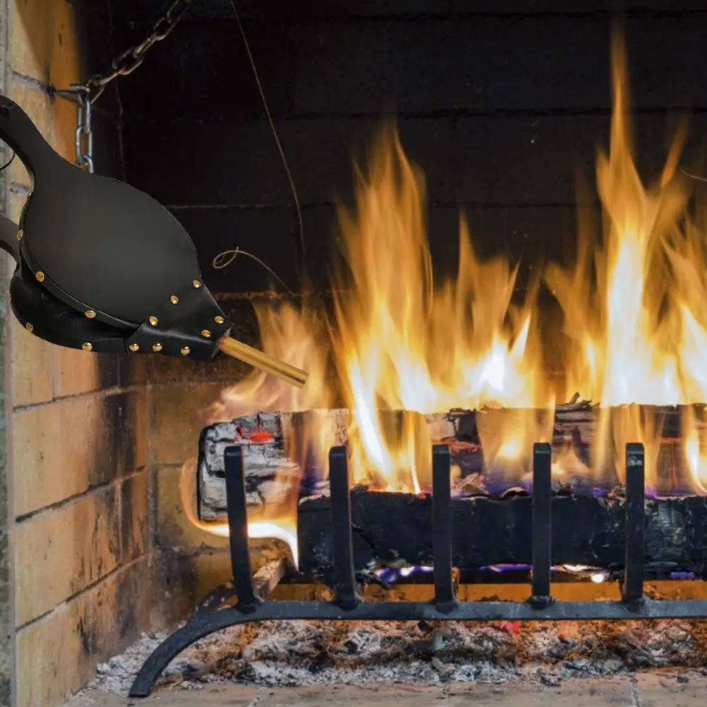 Manual Air Blower Fire Bellow Tool for Fireplace,Fire Pit,Stove,BBQ Grill,Chimney,Outdoor Camping Yugust Fireplace Bellows